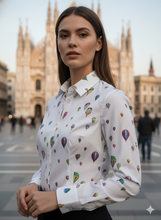 Carica l'immagine nel visualizzatore di Gallery, Camicia Donna Slim puro Cotone Made in Italy