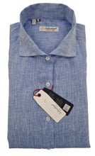 Load image into Gallery viewer, Camicia Lino Azzurro puro lino egiziano alta qualità made in italy