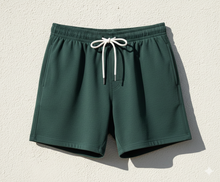 Carica l'immagine nel visualizzatore di Gallery, Boxer bermuda fantasia 100% Cotone verdone jersey costume da bagno Made in Italy Shorts 2 tasche laterali