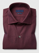 Carica l'immagine nel visualizzatore di Gallery, Camicia bordeaux vinaccia 100% cotone oxford Made in Italy