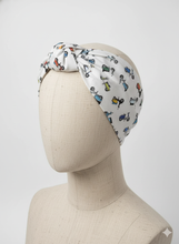 Carica l'immagine nel visualizzatore di Gallery, Turbante fantasia Vespa Collection in cotone anallergico Fascia Capelli Made in Italy Hairband headband