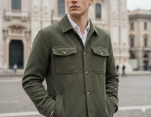 Carica l'immagine nel visualizzatore di Gallery, Giacca Overshirt Field Jacket velluto militare 4 tasche 100% cotone Made in Italy
