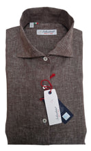 Carica l'immagine nel visualizzatore di Gallery, Camicia Lino Marrone puro lino egiziano alta qualità made in italy