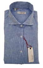 Load image into Gallery viewer, Camicia Lino Azzurro puro lino egiziano alta qualità made in italy