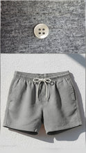 Carica l'immagine nel visualizzatore di Gallery, Boxer bermuda grigio melange 100% Cotone morbido jersey costume da bagno Made in Italy Shorts 2 tasche laterali
