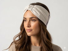 Load image into Gallery viewer, Turbante fantasia in cotone lino anallergico Fascia Capelli Made in Italy Hairband headband