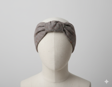 Load image into Gallery viewer, Turbante in Cotone Spigatino vinaccia Made in Italy Fascia Capelli Hairband headband