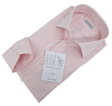 Load image into Gallery viewer, Camicia Uomo Rigata Rosa alta qualità titolo 120 fasciato rosa righino Made in Italy