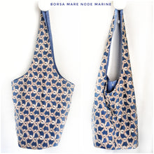 Load image into Gallery viewer, Borsa Mare in tessuto cotone fashion design Node Marine Made in Italy
