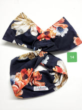 Carica l'immagine nel visualizzatore di Gallery, Turbante Fashion in cotone Fantasia design paisley blu 14 Made in Italy