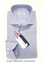 Load image into Gallery viewer, Camicia Azzurra puro cotone nido d'ape giro inglese