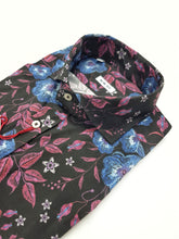 Carica l'immagine nel visualizzatore di Gallery, Camicia fantasia fiori vinaccia cotone paisley made in italy