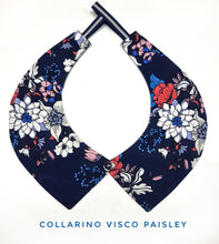 Load image into Gallery viewer, Colletto Donna fashion Design Visco Paisley collarino cotone
