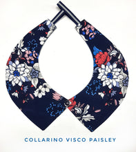 Carica l'immagine nel visualizzatore di Gallery, Colletto Donna fashion Design Visco Paisley collarino cotone