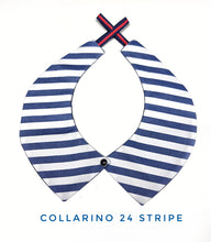 Carica l'immagine nel visualizzatore di Gallery, Colletto Donna fashion Design Stripe 24 collarino 100% cotone