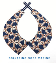 Load image into Gallery viewer, Colletto Donna fashion Design collarino Node Marine cotone
