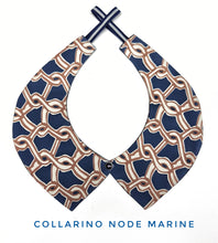 Carica l'immagine nel visualizzatore di Gallery, Colletto Donna fashion Design collarino Node Marine cotone