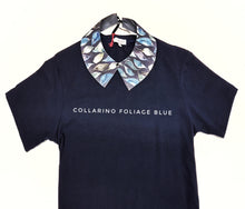 Carica l&#39;immagine nel visualizzatore di Gallery, Colletto Donna fashion Design Foliage blu collarino cotone
