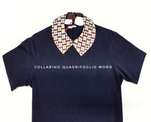 Load image into Gallery viewer, Colletto Donna fashion Design Quadrifoglio Moro collarino cotone
