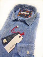 Load image into Gallery viewer, Camicia lino Azzurro made in Italy - Blue Linen Shirt