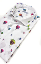 Load image into Gallery viewer, Camicia puro cotone fantasia mongolfiera travel cotone made in italy hot air ballon design