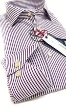Load image into Gallery viewer, Camicia Uomo rigata viola Lilla puro cotone alta qualità- Stripe light purple shirt