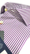 Load image into Gallery viewer, Camicia Uomo rigata viola Lilla puro cotone alta qualità- Stripe light purple shirt