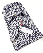 Carica l'immagine nel visualizzatore di Gallery, Camicia puro cotone fantasia stampata design cotone made in italy Shirt print Fantasy