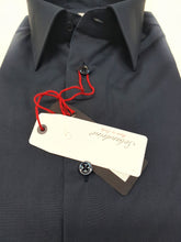 Carica l'immagine nel visualizzatore di Gallery, Camicia blu popeline cotone made in italy Blue Navy shirt