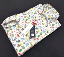 Carica l'immagine nel visualizzatore di Gallery, Camicia hawaiana puro cotone fantasia HOLIDAY made in italy hawaii design