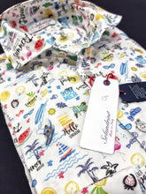 Carica l'immagine nel visualizzatore di Gallery, Camicia hawaiana puro cotone fantasia HOLIDAY made in italy hawaii design