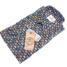 Load image into Gallery viewer, Camicia puro cotone fantasia stampata musicassetta design made in italy Shirt print Fantasy