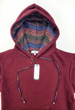 Carica l'immagine nel visualizzatore di Gallery, Felpa Bordeaux con Cappuccio Design Barcellona made in Italy Fantasia 100% cotone - Unisex Sweatshirt bordeaux Hoodie