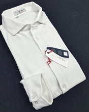 Load image into Gallery viewer, Polo Camicia bianca piquet Jersey in maglia morbida alta qualità puro cotone  made in italy knit Jersey piquet
