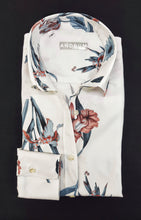 Carica l'immagine nel visualizzatore di Gallery, Camicione Donna Vestito cotone bianco  camicione fantasia floreale  made in italy dress shirt