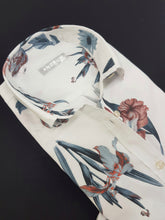 Carica l'immagine nel visualizzatore di Gallery, Camicione Donna Vestito cotone bianco  camicione fantasia floreale  made in italy dress shirt