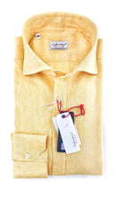 Load image into Gallery viewer, Camicia gialla puro Lino made in Italy - yellow Linen Shirt