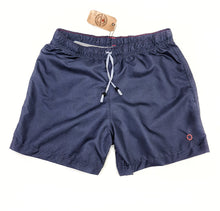 Carica l'immagine nel visualizzatore di Gallery, Costume da Bagno slip interno fantasia Blu con 2 tasche laterali Uomo Boxer mare tessuto leggero asciugatura rapida Made in Italy