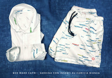 Carica l'immagine nel visualizzatore di Gallery, Costume da Bagno fantasia Sardinia slip interno morbido tessuto asciugatura rapida Boxer mare uomo fantasia Sardinia con 2 tasche laterali Made in Italy