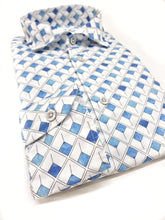 Carica l'immagine nel visualizzatore di Gallery, Camicia puro cotone fantasia stampata design cotone made in italy Shirt print Fantasy