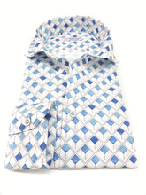 Carica l'immagine nel visualizzatore di Gallery, Camicia puro cotone fantasia stampata design cotone made in italy Shirt print Fantasy