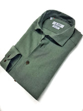 Carica l'immagine nel visualizzatore di Gallery, Camicia verdone militare cotone Lino made in Italy - dark green Linen Shirt