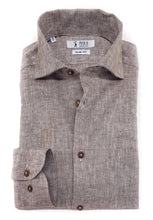Carica l'immagine nel visualizzatore di Gallery, Camicia beige sabbia puro Lino made in Italy - light brown Linen Shirt