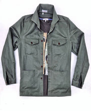 Carica l'immagine nel visualizzatore di Gallery, Giacca Sahariana Overshirt Safari verdone oliva 4 tasche gabardina 100% cotone Made in italy