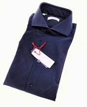 Carica l'immagine nel visualizzatore di Gallery, Camicia Blu Stretch No Stiro No Piega No Iron anti alone made in italy massima traspirabilità