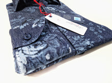 Load image into Gallery viewer, Camicia uomo DENIM blu FANTASIA FASHION  puro cotone made in Italy Blue Navy shirt
