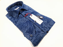 Carica l'immagine nel visualizzatore di Gallery, Camicia uomo jeans blu stone wash FANTASIA FASHION puro cotone made in Italy Blue Navy shirt