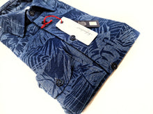 Load image into Gallery viewer, Camicia uomo jeans blu stone wash FANTASIA FASHION  puro cotone made in Italy Blue Navy shirt
