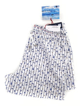 Carica l'immagine nel visualizzatore di Gallery, Boxer Mare Costume da Bagno Fantasia rigato shark 100% Cotone slip interno morbido con 2 tasche laterali Made in Italy