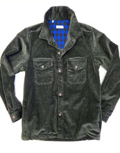 Load image into Gallery viewer, Giacca Sahariana velluto verdone scuro 4 tasche Overshirt Safari 100% cotone Made in italy